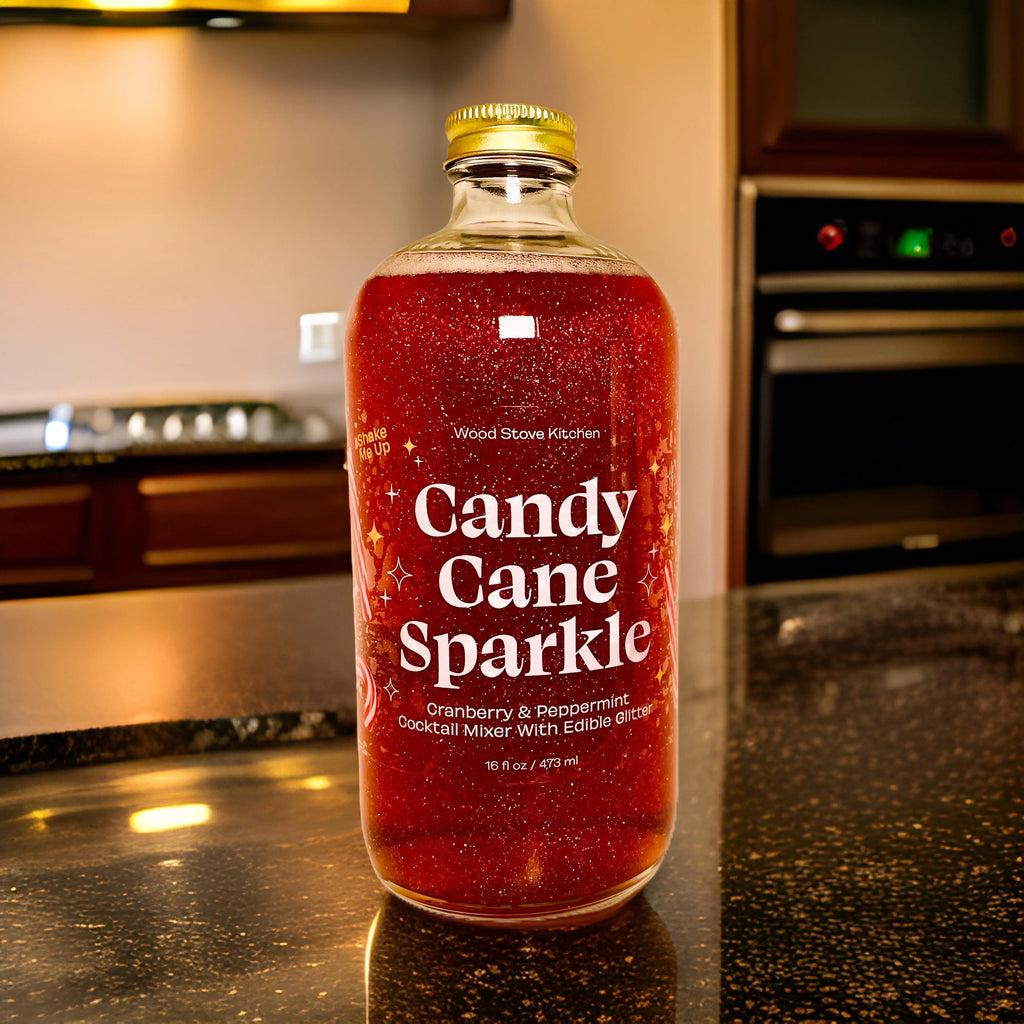 Wood Stove Kitchen Non-Alcoholic Candy Cane Sparkle Concentrate Cocktail or Mocktail Mixer 