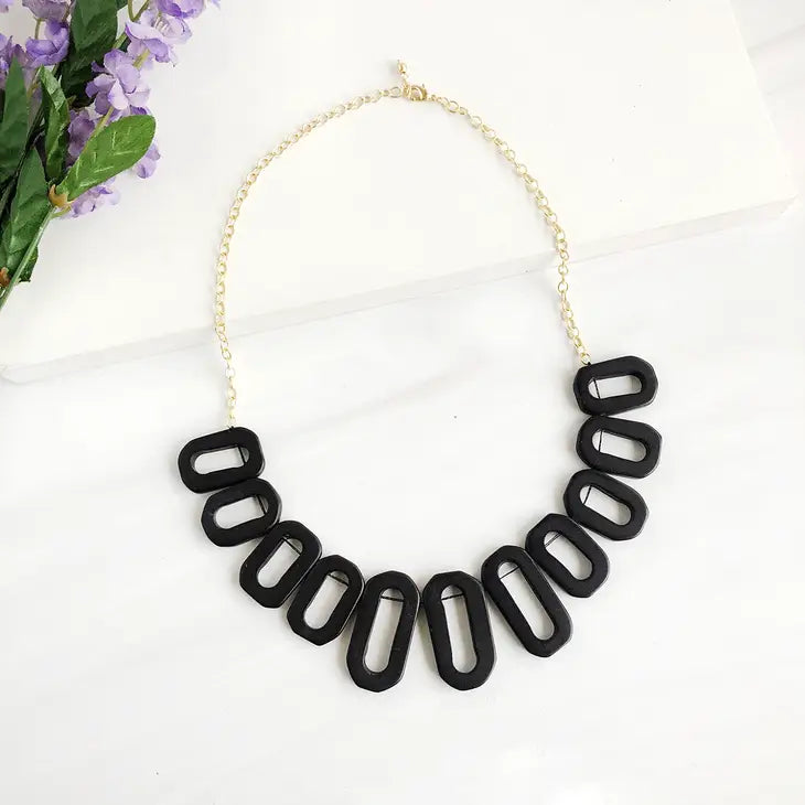WorldFinds Fair Trade Handmade Clay Noir Deco Necklace