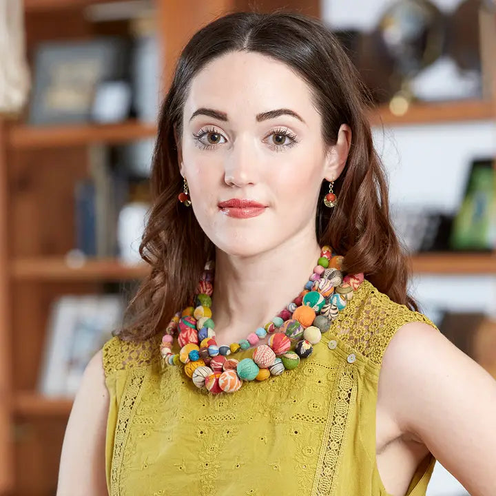 WorldFinds Fair Trade Handmade Kantha Calypso Necklace