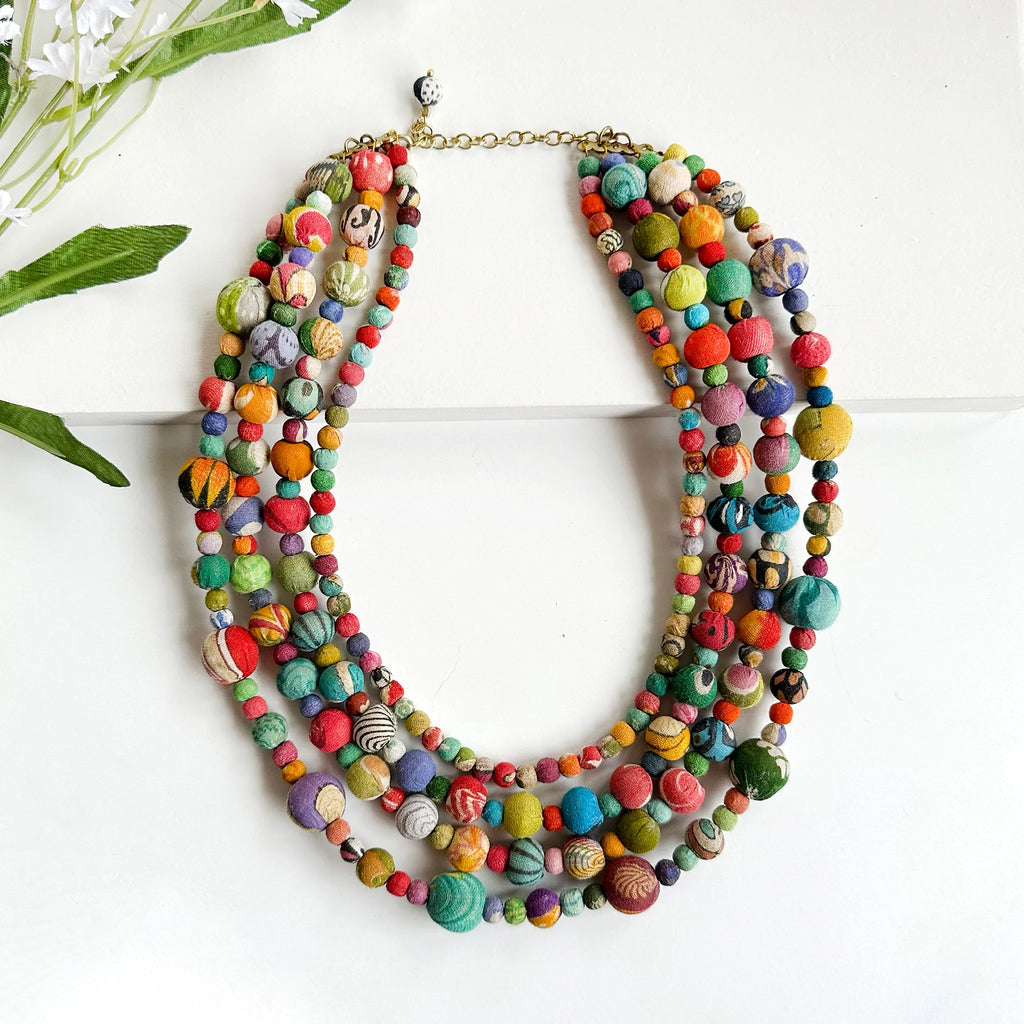 WorldFinds Fair Trade Handmade Kantha Catalina Necklace