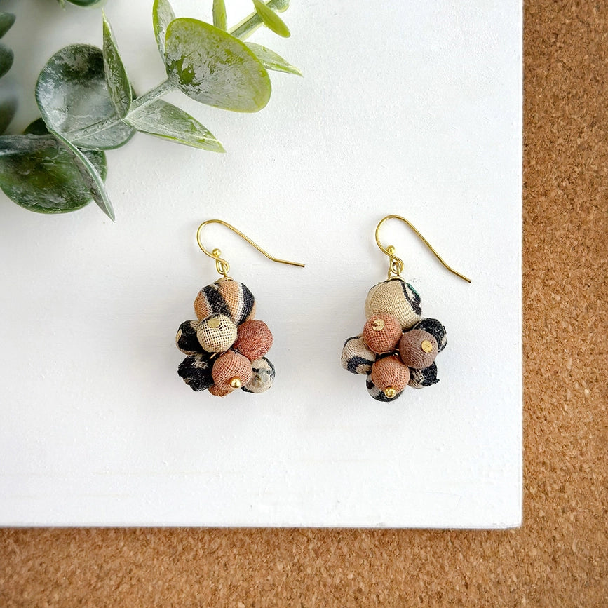 WorldFinds Fair Trade Handmade Kantha Desertscape Drop Earrings