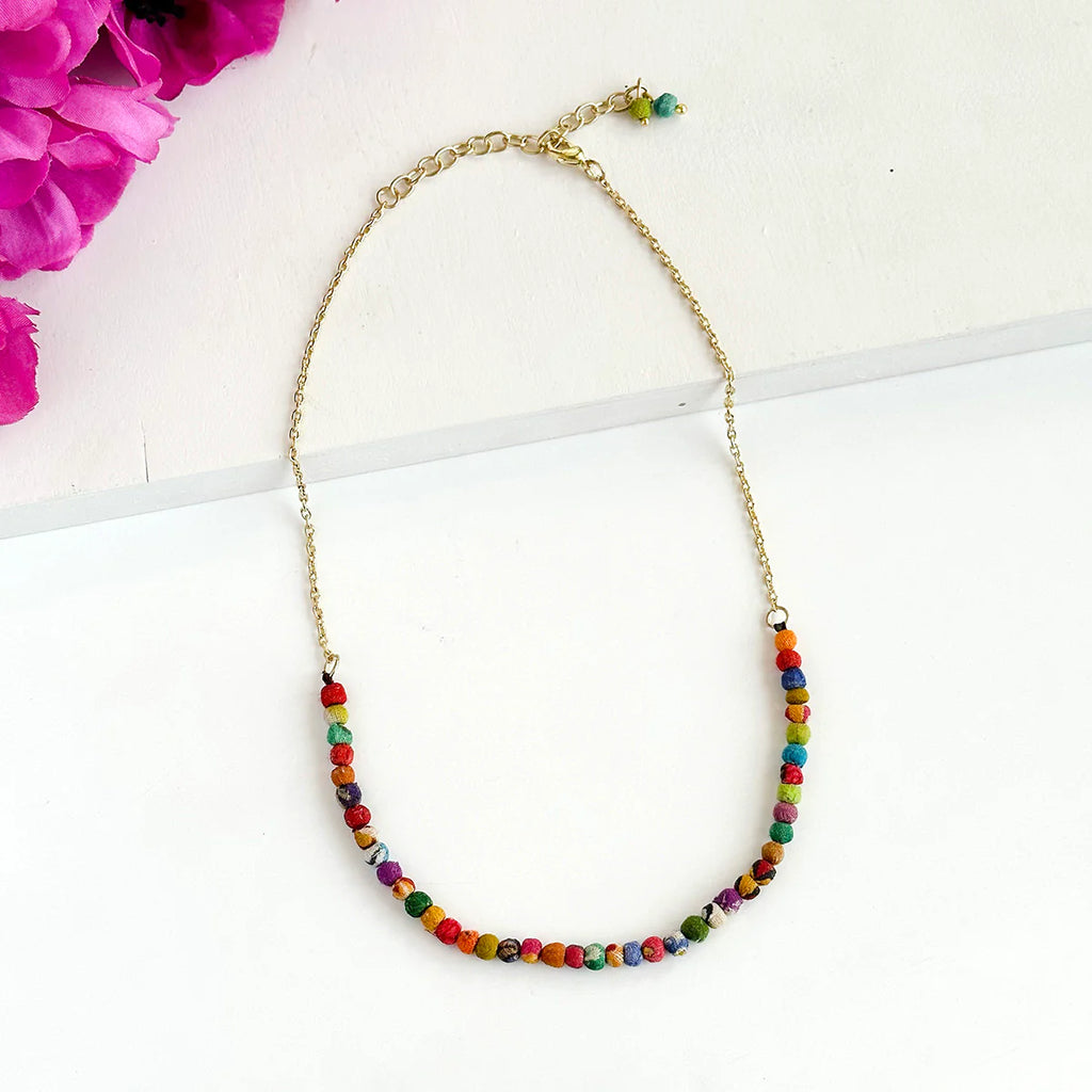 WorldFinds Fair Trade Handmade Kantha Milieu Demi Layering Necklace
