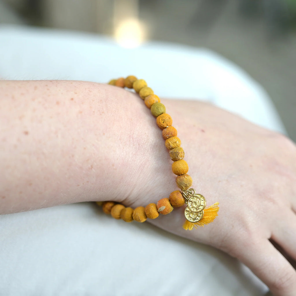 WorldFinds Handmade Fair Trade Kantha Connection Bracelet - Hope