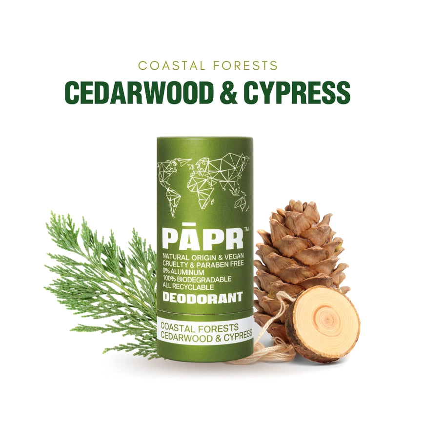 Zero Waste Deodorant Stick - Coastal Forests Cedarwood & Cyprus