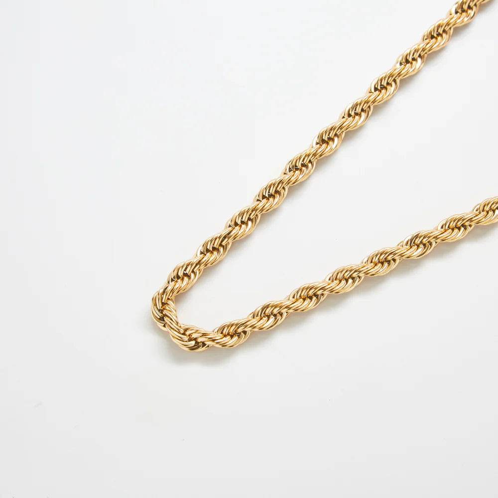 Admiral Row Gold Chunky Rope Chain Statement Necklace