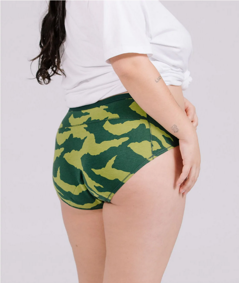 Aisle Hipster Reuseable Sustainable Cotton Period Underwear - Kelp Forest