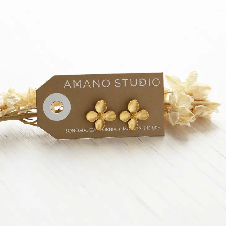 Amano Studio Jewelry DogWood Flower Stud Earrings