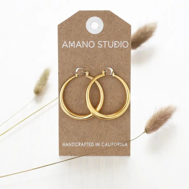 Amano Studio Jewelry Gold Large Maria Hoop Earrings