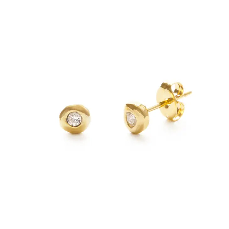 Amano Studio Jewelry Gold Terra Stud Earrings Crystal