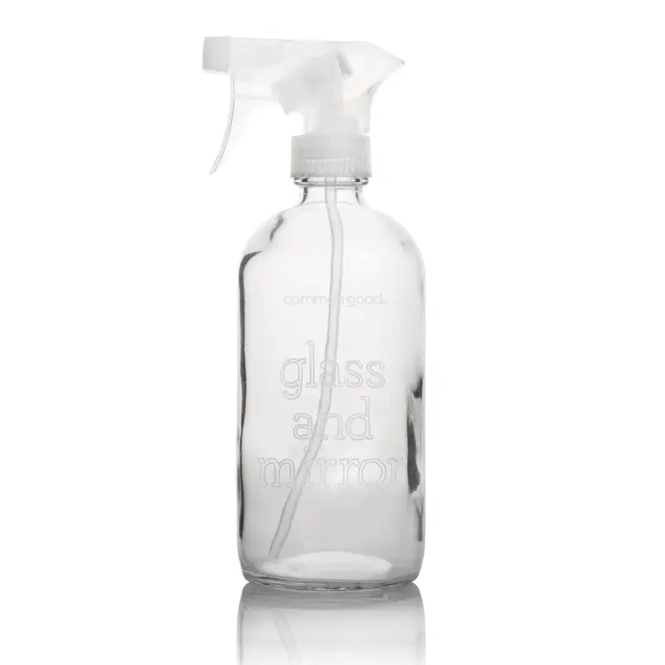 Common Good Empty Refillable Glass Bottle Glass and Mirror Cleaner