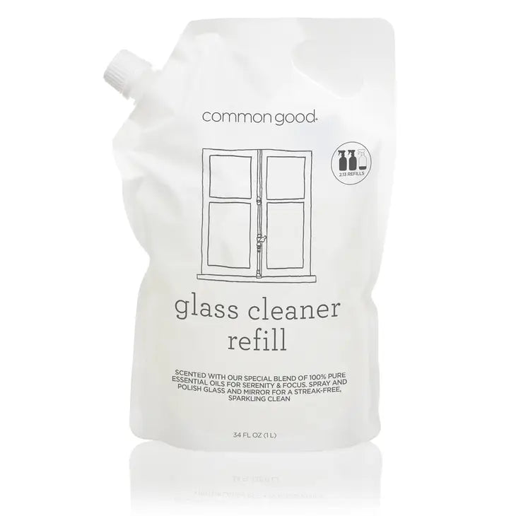 Common Good Glass and Mirror Cleaner 34oz Refill Pouch