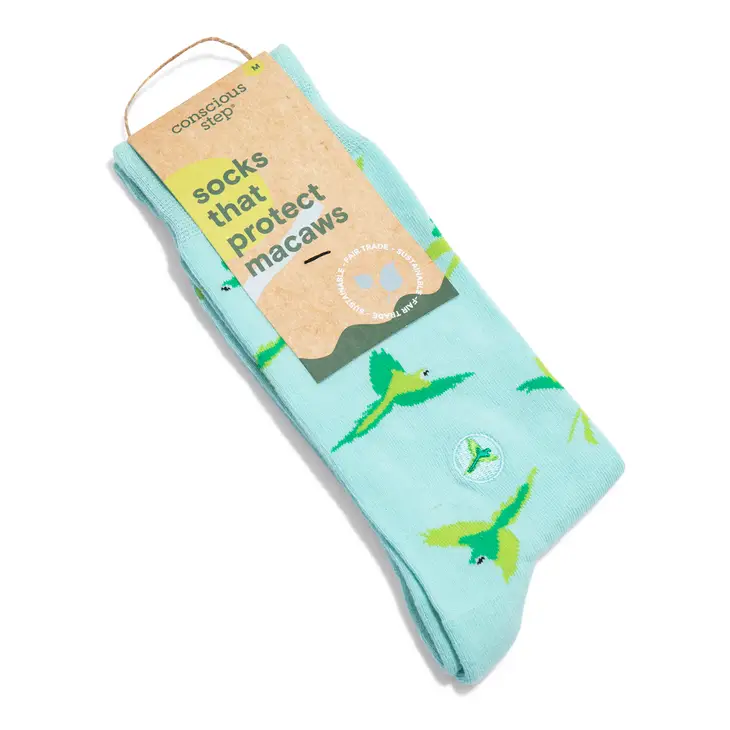 Conscious Step Organic Cotton Socks that Protect Macaws Conservation International - Birds