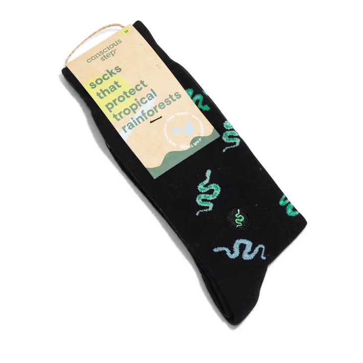 Conscious Step Organic Cotton Socks that Protect Tropical Rainforests Conservation International - Snakes