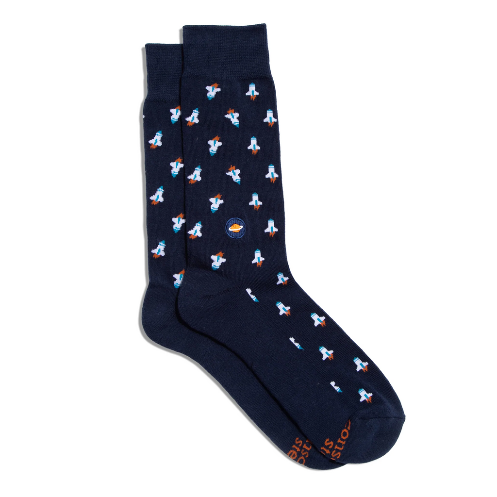 Conscious Step Organic Cotton Socks that Support Space Exploration Planetary Society - Rockets