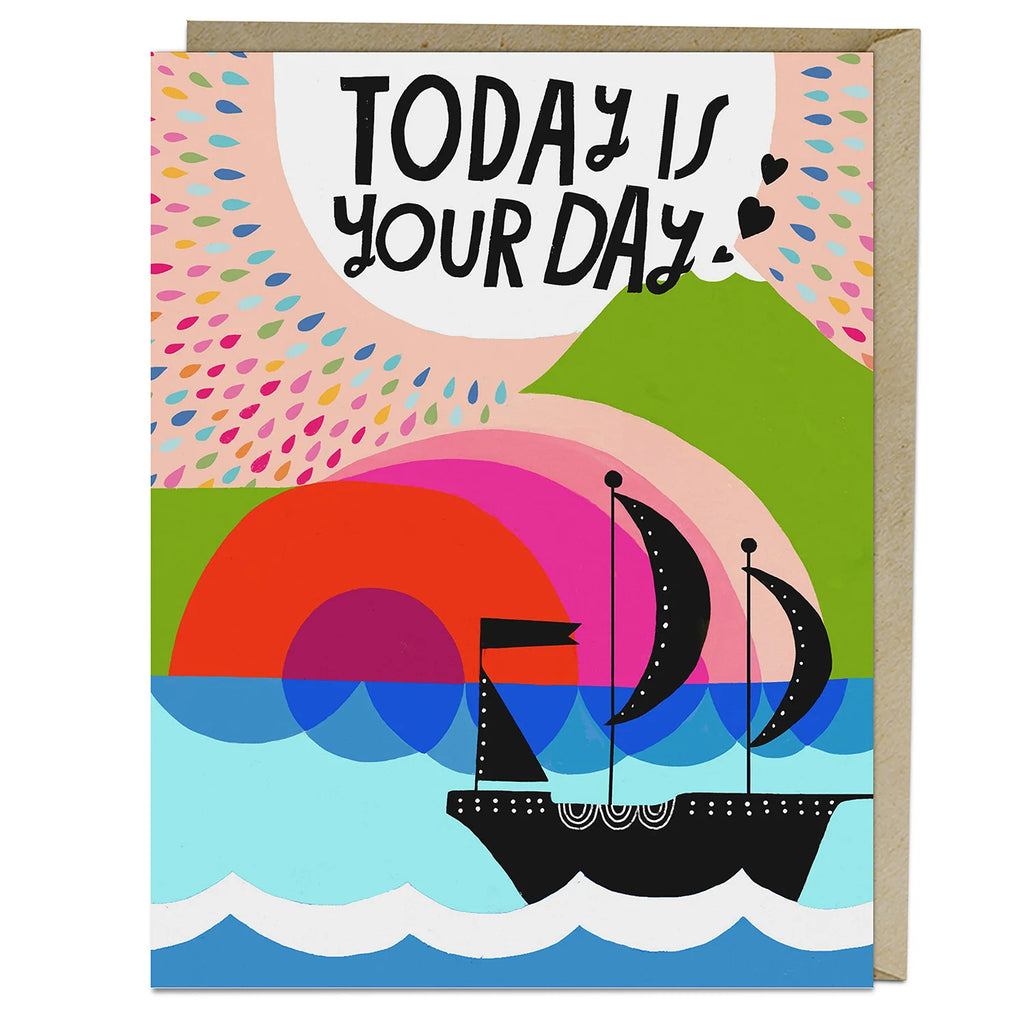 Em & Friends Lisa Congdon Today is Your Day Greeting Card