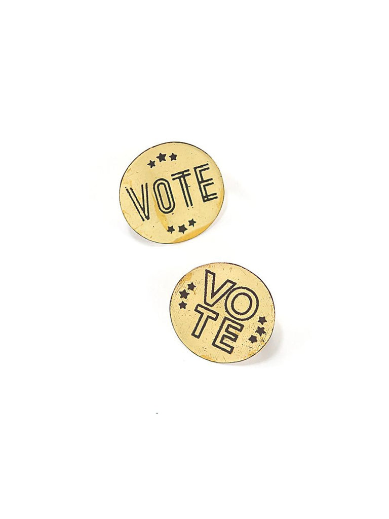 Fair Anita Brass Vote Pin - Made in India