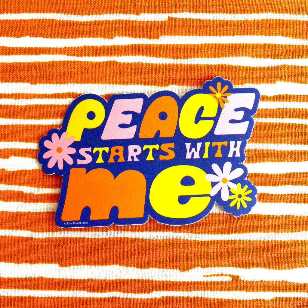 Free Period Press Vinyl Sticker - Peace Starts with Me
