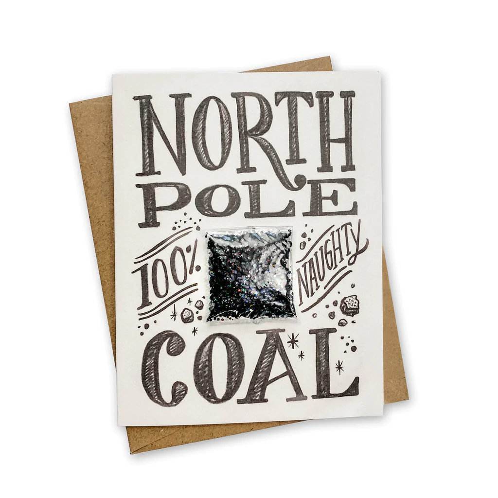 Inklings Paperie Greeting Card - North Pole Coal