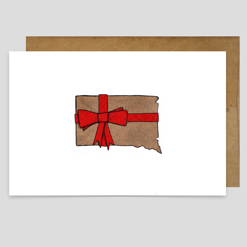 Kevin & Kaia Local Artist Greeting Card - South Dakota Christmas