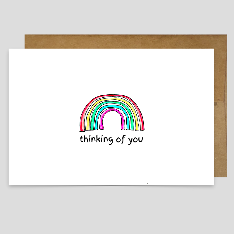 Kevin and Kaia Local Artwork Greeting Card - Thinking of You Rainbow