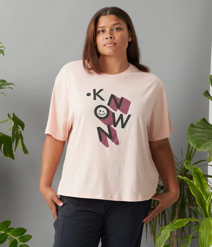 Known Supply Organic Cotton Known Wink Tee in Dusty Rose
