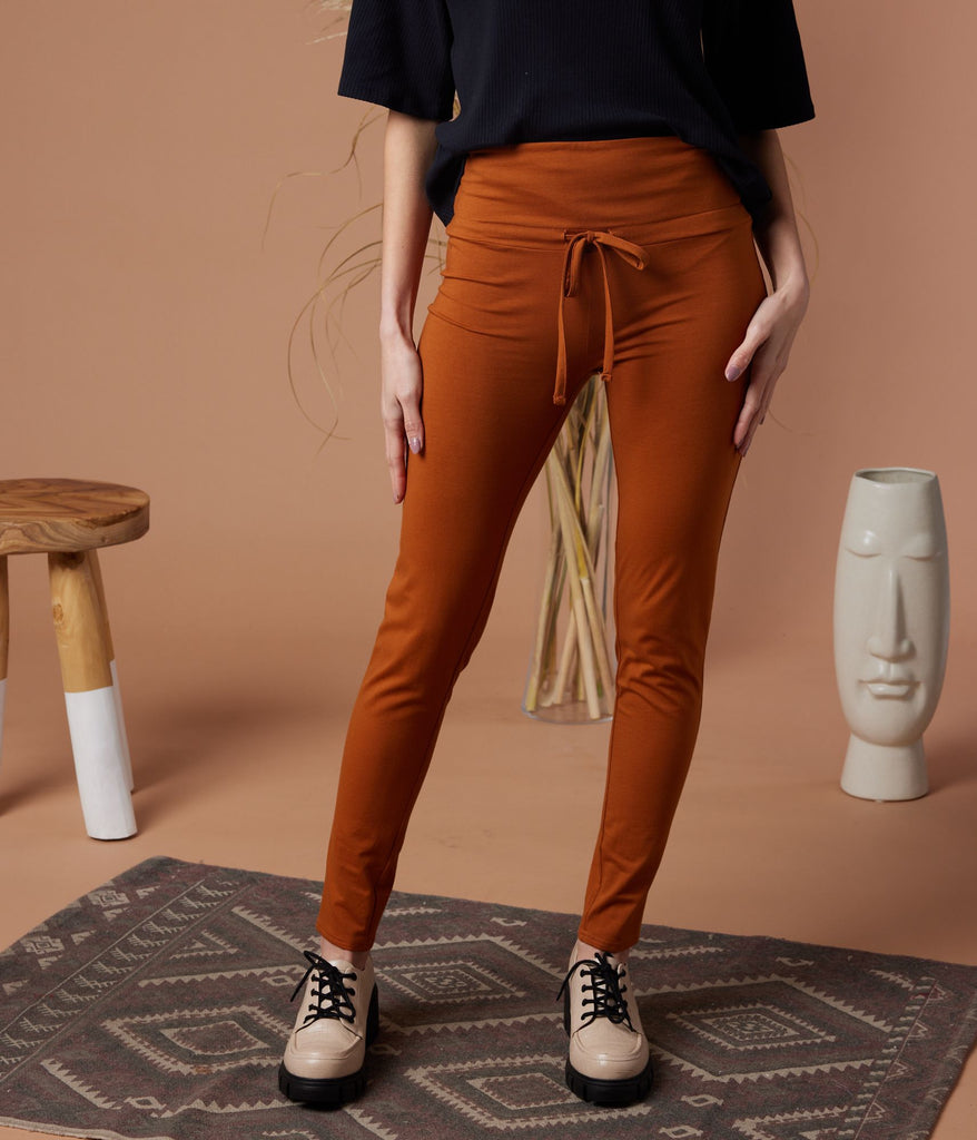 Known Supply Organic Cotton Spandex Olympia Legging in Camel