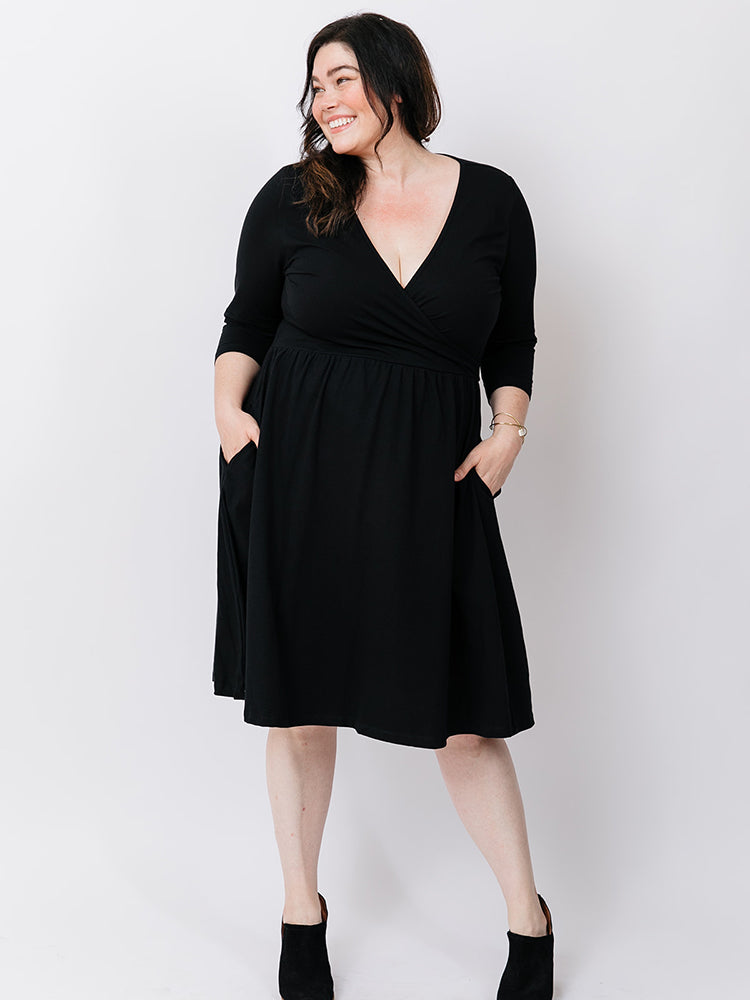 Hourglass Figure Western Dresses For Pear Shaped Body Mata Traders Callie Long Sleeve Faux Wrap Dress In Black M Hourglass Figure Western Dresses For Pear Shaped Body Mata Traders Callie Long Sleeve Faux Wrap Dress In Black M