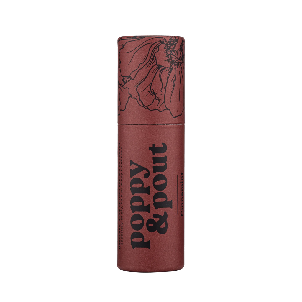 Poppy & Pout Natural, Cruelty-Free Eco Friendly Cinnamint Lip Balm