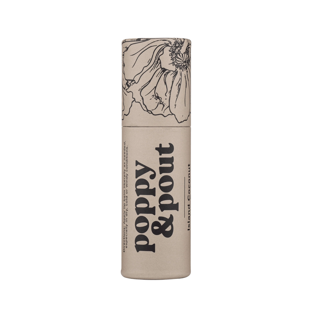 Poppy and Pout Natural Eco Friendly Island Coconut Lip Balm