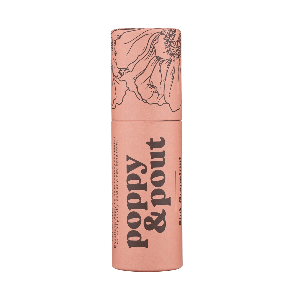 Poppy & Pout Natural, Cruelty-Free Pink Grapefruit Lip Balm