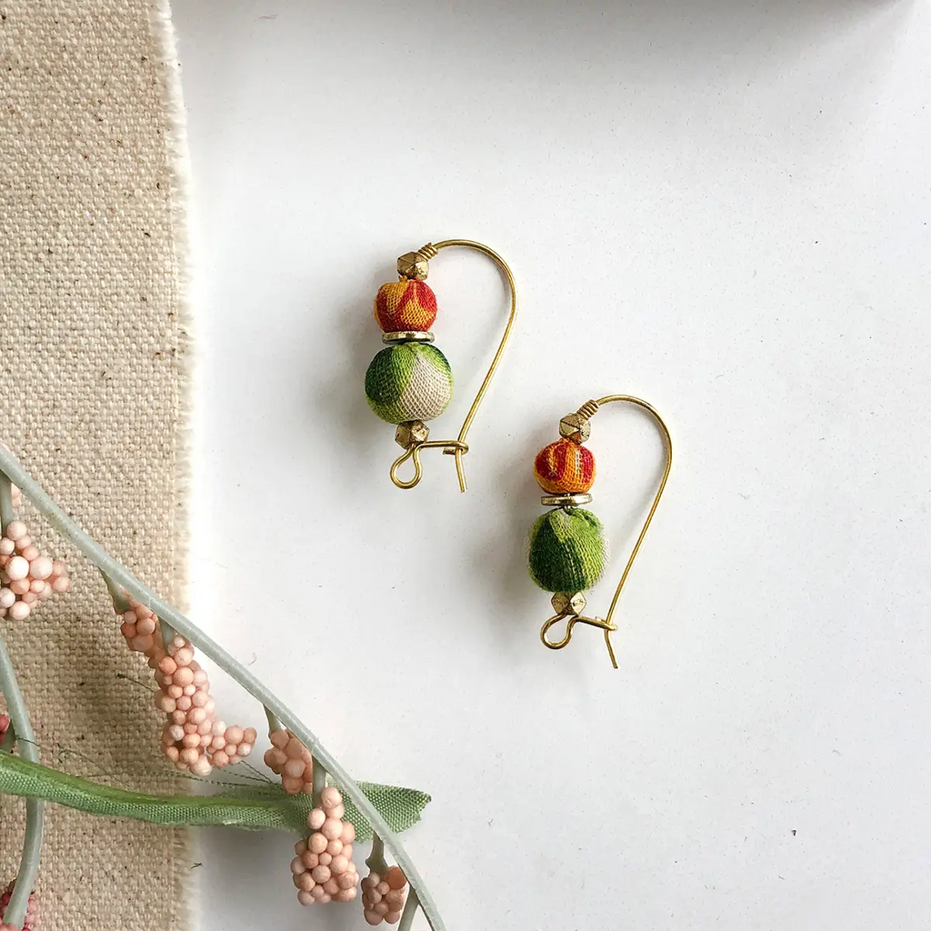 WorldFinds Fair Trade Handmade Kantha Paired Earrings