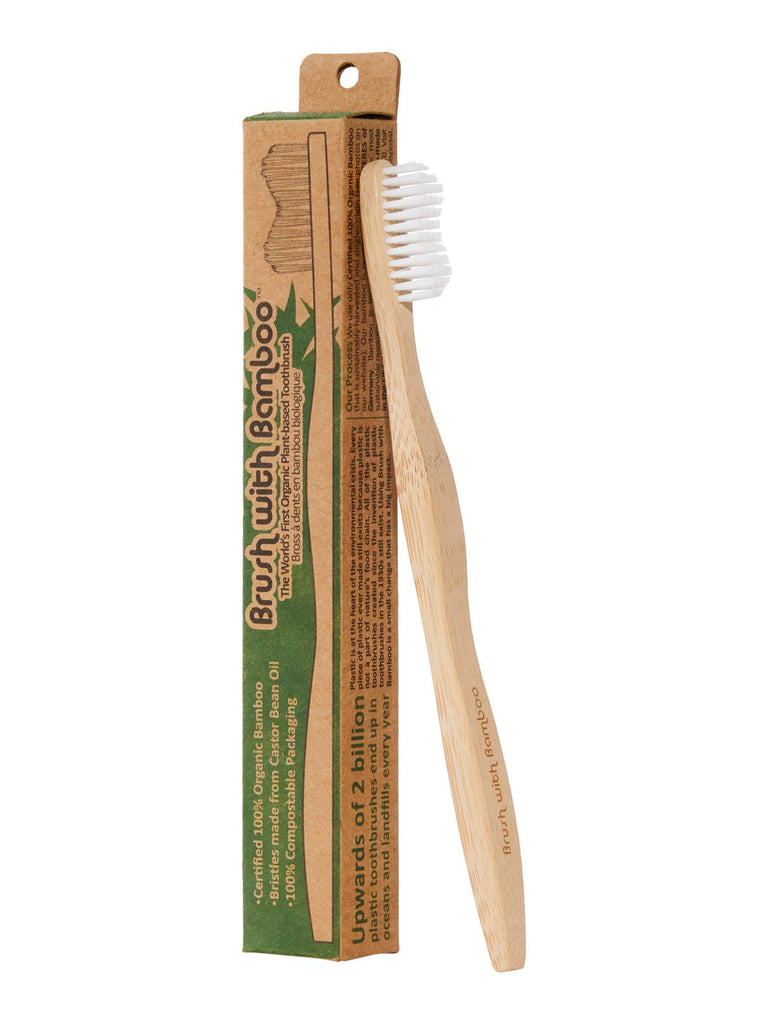 Brush with Bamboo Adult Plastic Free Bamboo Toothbrush