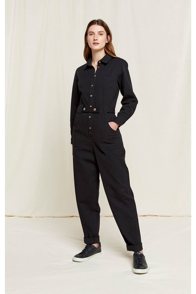 People Tree Delia Boilersuit - Black