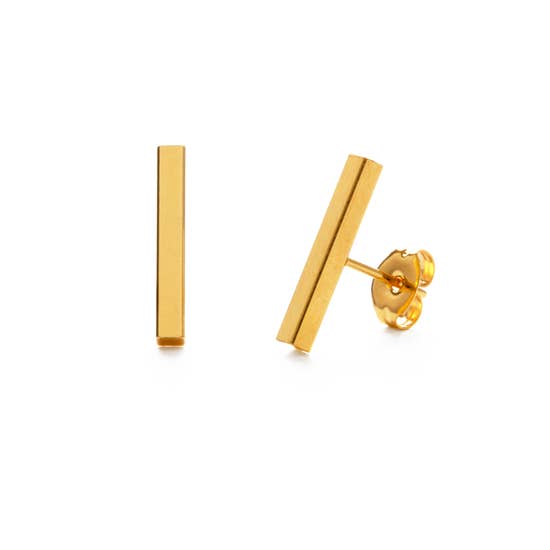 Amano Studio Jewelry Gold Bar Stud Earrings