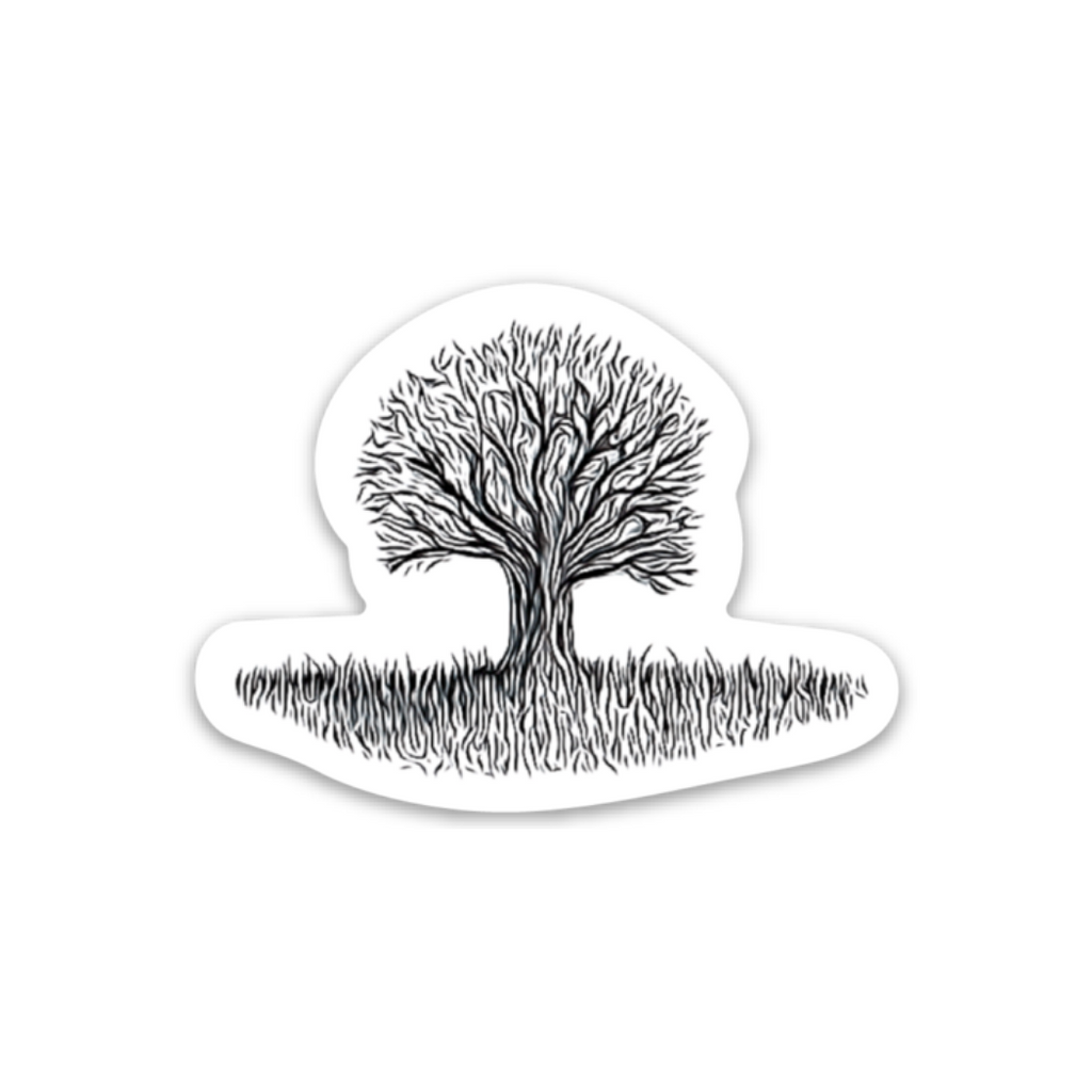 Kevin & Kaia Sticker - Black & White Tree