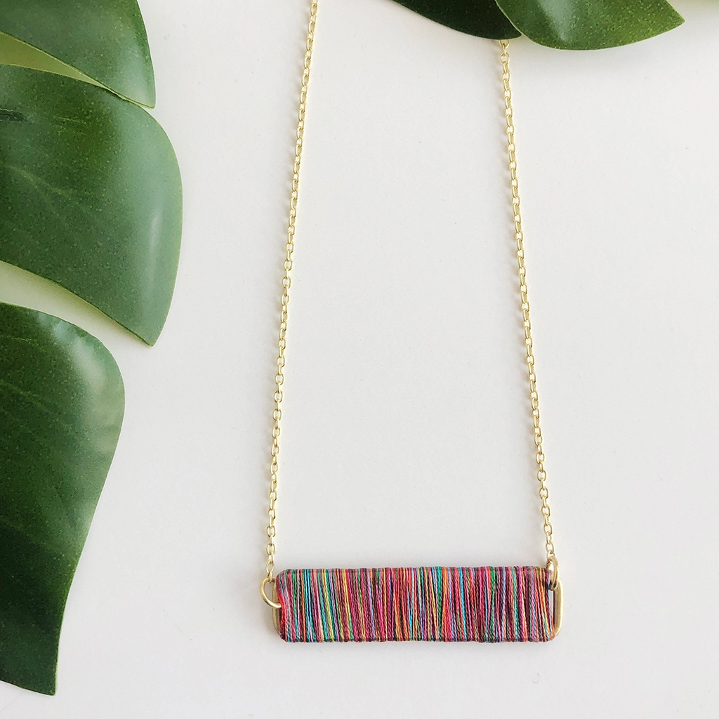 WorldFinds Handmade Fair Trade Raja Rainbow Pendant Necklace