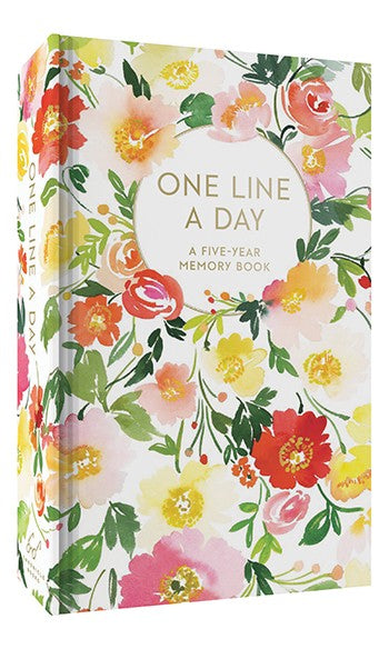 Floral One Line a Day: A Five-Year Memory Book Mindfulness Journal
