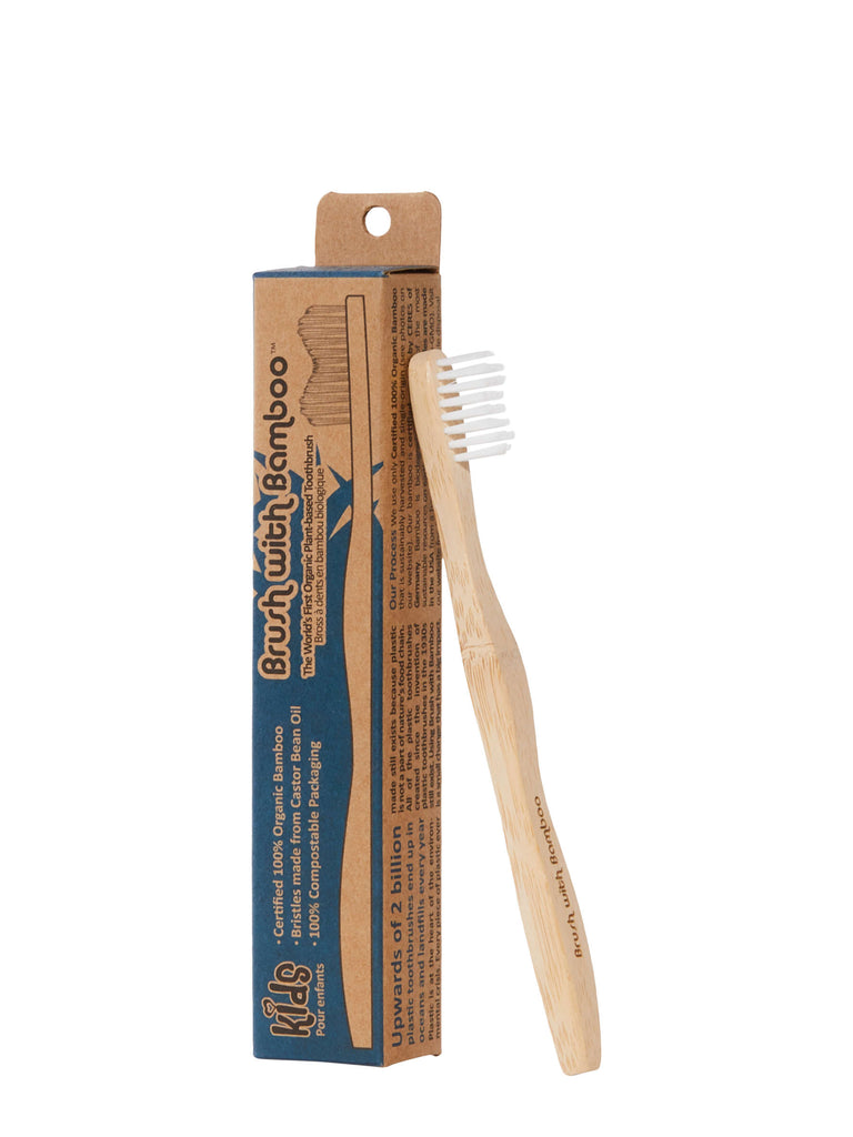Brush with Bamboo Kids Plastic-free Bamboo Toothbrush