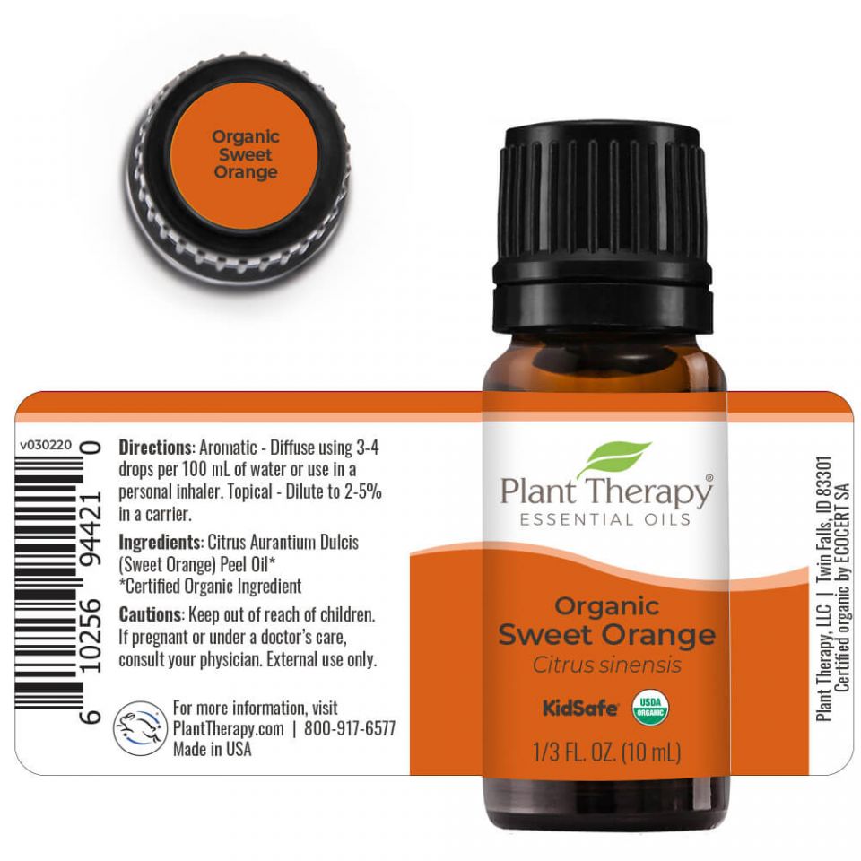Plant Therapy - Aromatherapy Organic Sweet Orange Essential Oil